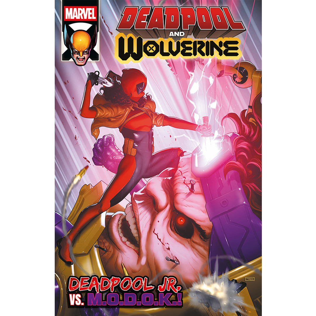 OUT NOW: Deadpool and Wolverine #34 - bit.ly/46O5erd
Ellie has big shoes to fill as the new Deadpool! She's making her name as a mercenary – but will the new 'Pool fall at the tiny hands of M.O.D.O.K.?!
Plus, the return of Constrictor means trouble for Wolverine!
