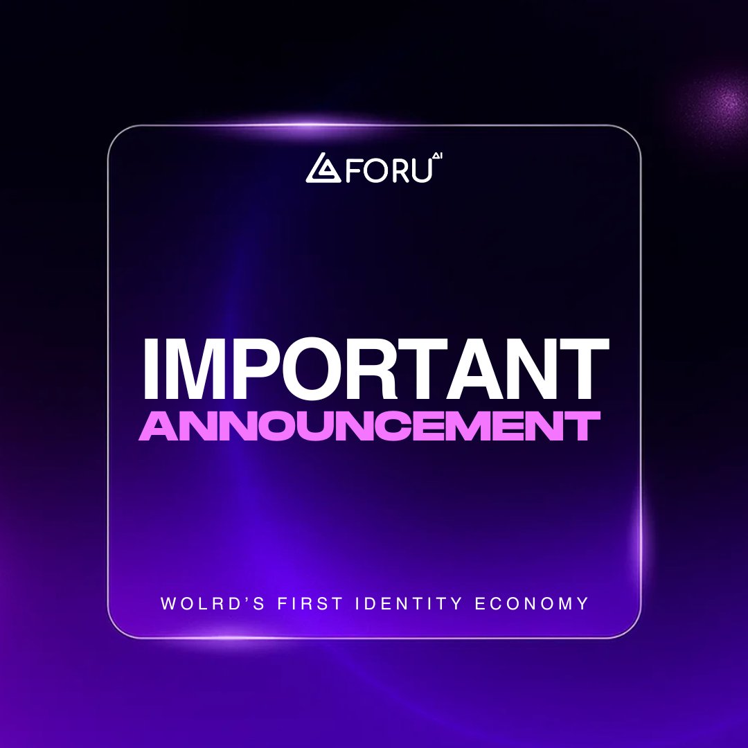 Hi ForU Nation, 👋 
Quick update on our launch.   

You spoke, we listened. 

To better serve you, our community, we are officially changing the sequence: the airdrop will happen BEFORE the TGE. 🎁   

Over the weekend, our team was in deep discussions with our exchange partners
