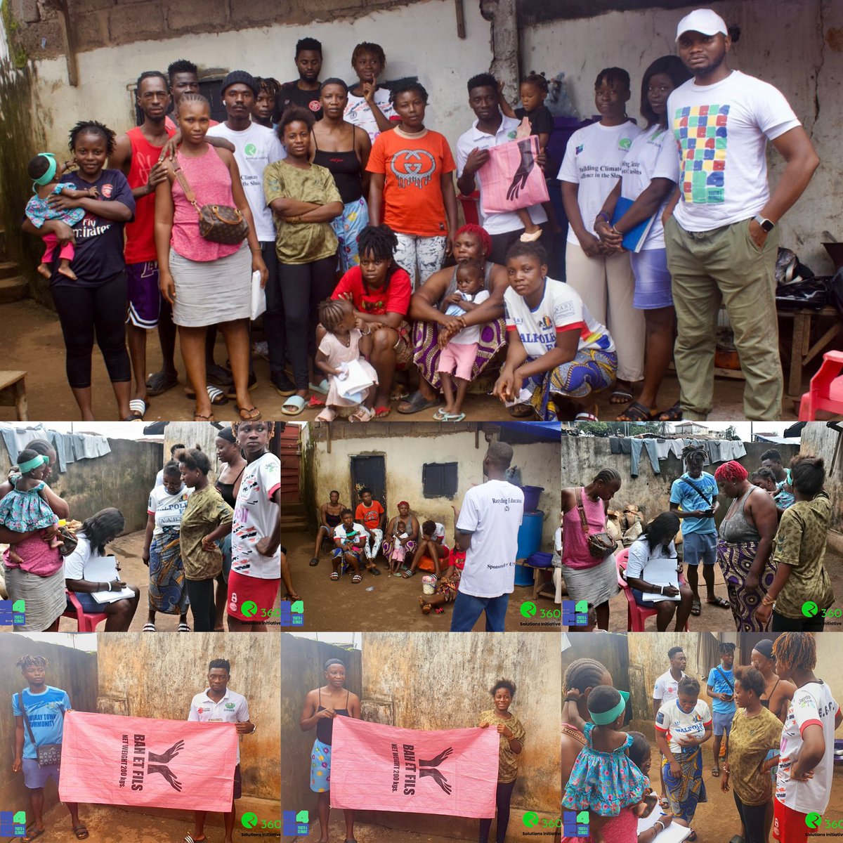 r360si's tweet image. On World Cleanup Day 2025, the @r360si team distributed 5 reusable trash bags to the @bcrs_project beneficiaries 🙍🏾♂️🙍🏾♀️ in the Kroo Bay slum for storing single-use plastic waste, which will be recycled into construction materials ♻️🧱.
#bcrsproject #youth4climate #undpromecentre