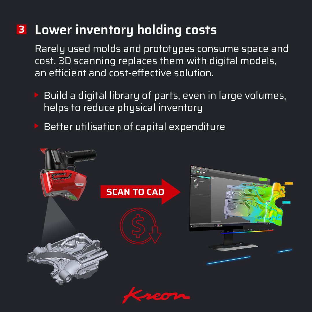 ⚙️ 3D scanning boosts ROI in casting:
✅ Digitalise any part
✅ Detect cracks, porosity &amp; defects early
✅ Replace molds with digital libraries
✅ Verify tolerances in seconds
👉 Smarter, faster, cost-effective QC.
kreon3d.com/products/onyx-…
#Casting #3DScanning #Kreon3D