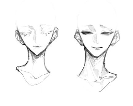 輪郭リアルよりもいいけどアゴシュッとタイプもいいよね落書き