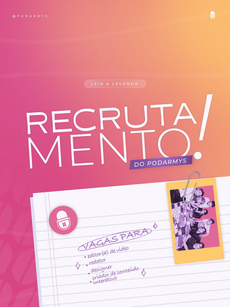 O PODARMYS está com vagas abertas para compor a nossa equipe! 💜 

Se você ama o BTS e quer unir isso a sua experiência profissional, não perca essa chance!

Segue o fio para saber mais e se inscrever. ⬇️