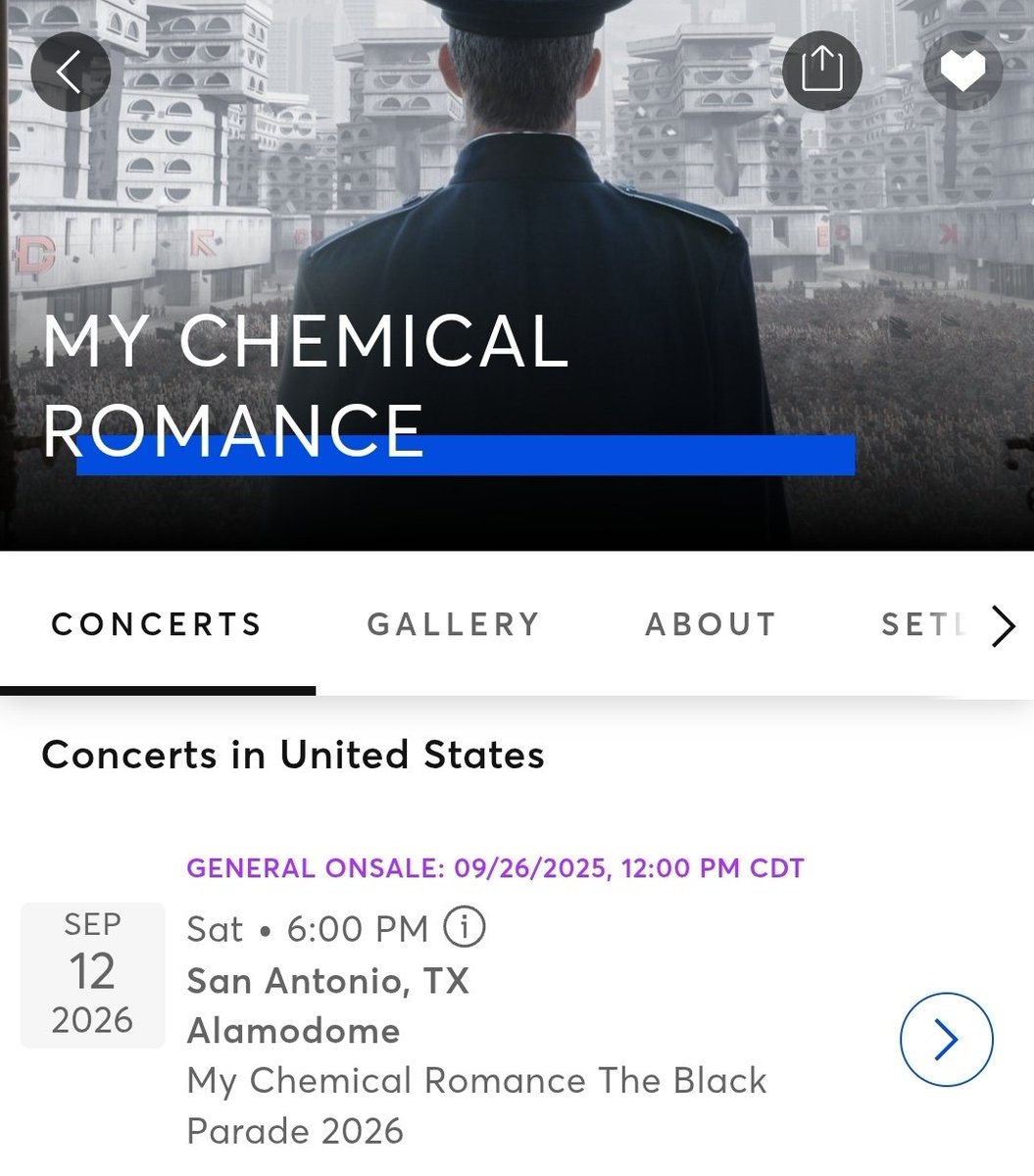 MCRStreamLists's tweet image. #MCRSANANTONIO #MCRSATX