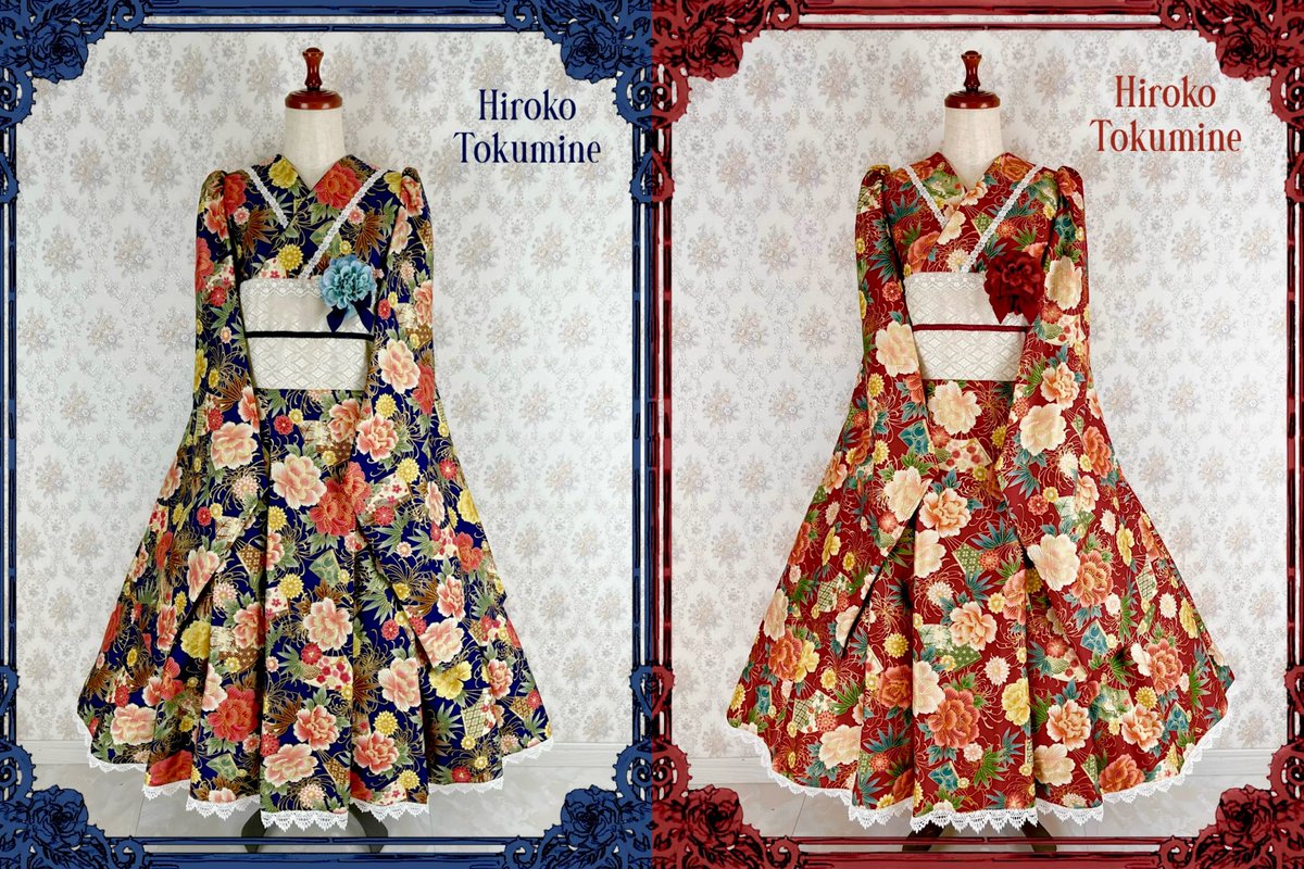 marcHenromanTica HirokoTokumine 浴衣風ワンピース marcHenromanTica HirokoTokumine 浴衣風ワンピース Hiroko