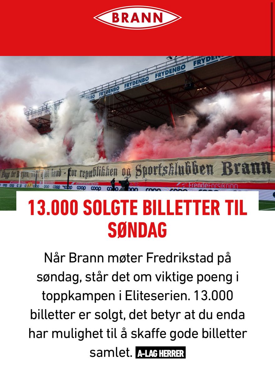 Fredrikstad fyller sikkert ikke opp bortefeltet, men vi bør klare minst 16.000!