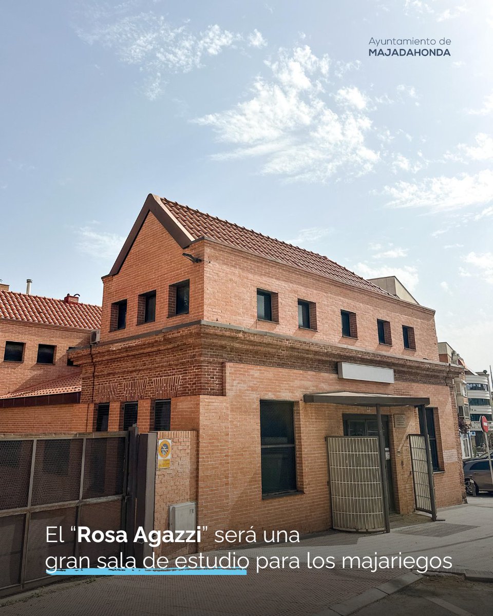 📚El Ayuntamiento recupera el edificio “Rosa Agazzi” como gran sala de estudio para los majariegos.

🔹El nuevo proyecto prevé la creación en el inmueble de cerca de 100 puestos de estudio, así como una zona de información y salas de reuniones.

majadahonda.org/noticias/-/ass…