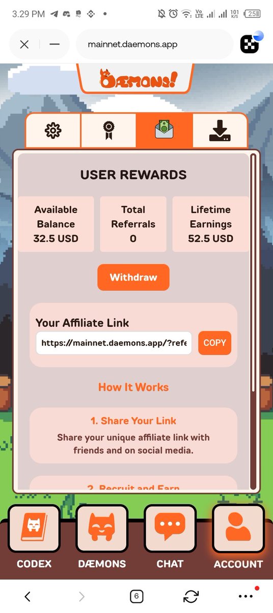 saintfranc990's tweet image. just claimed 32.5 USD from Dæmons Individual tournament and content prize

Bro, try playing Daemon, it&apos;s really fun and most importantly, you can turn your time into money😹😹.

@daemons_gamefi 
#Daemon
#Pvp #GameFi