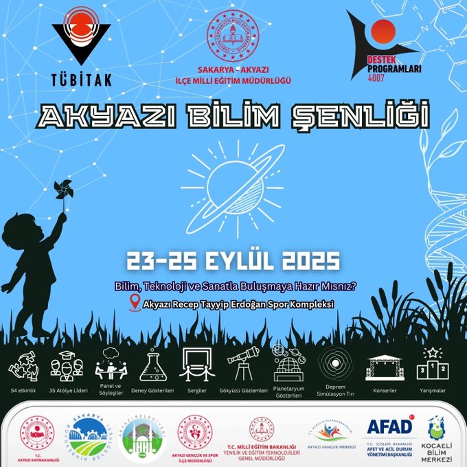 Sakarya Halkına Bilim Şenliği Daveti