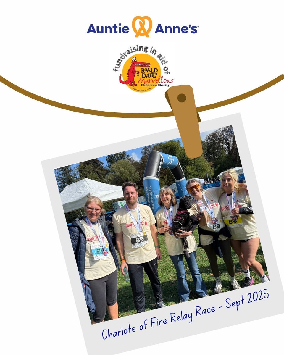 Congratulations to our amazing team for taking part in the Chariots of Fire Relay Race. This was all for a fantastic cause to support our charity partner <a href="/RoaldDahlFund/">Roald Dahl Charity</a>. The team made it across the finish line thanks to being powered by Pretzels 🥨💨😉