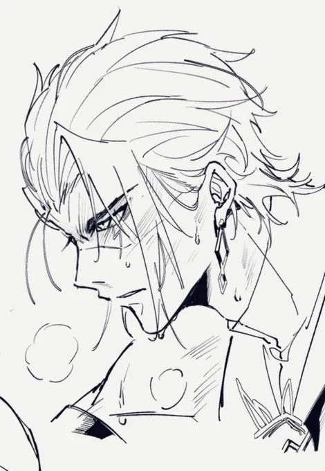 自分が描くインドラ神って結構自分好みの顔立ちに描き換えちまってる自信しかない… 