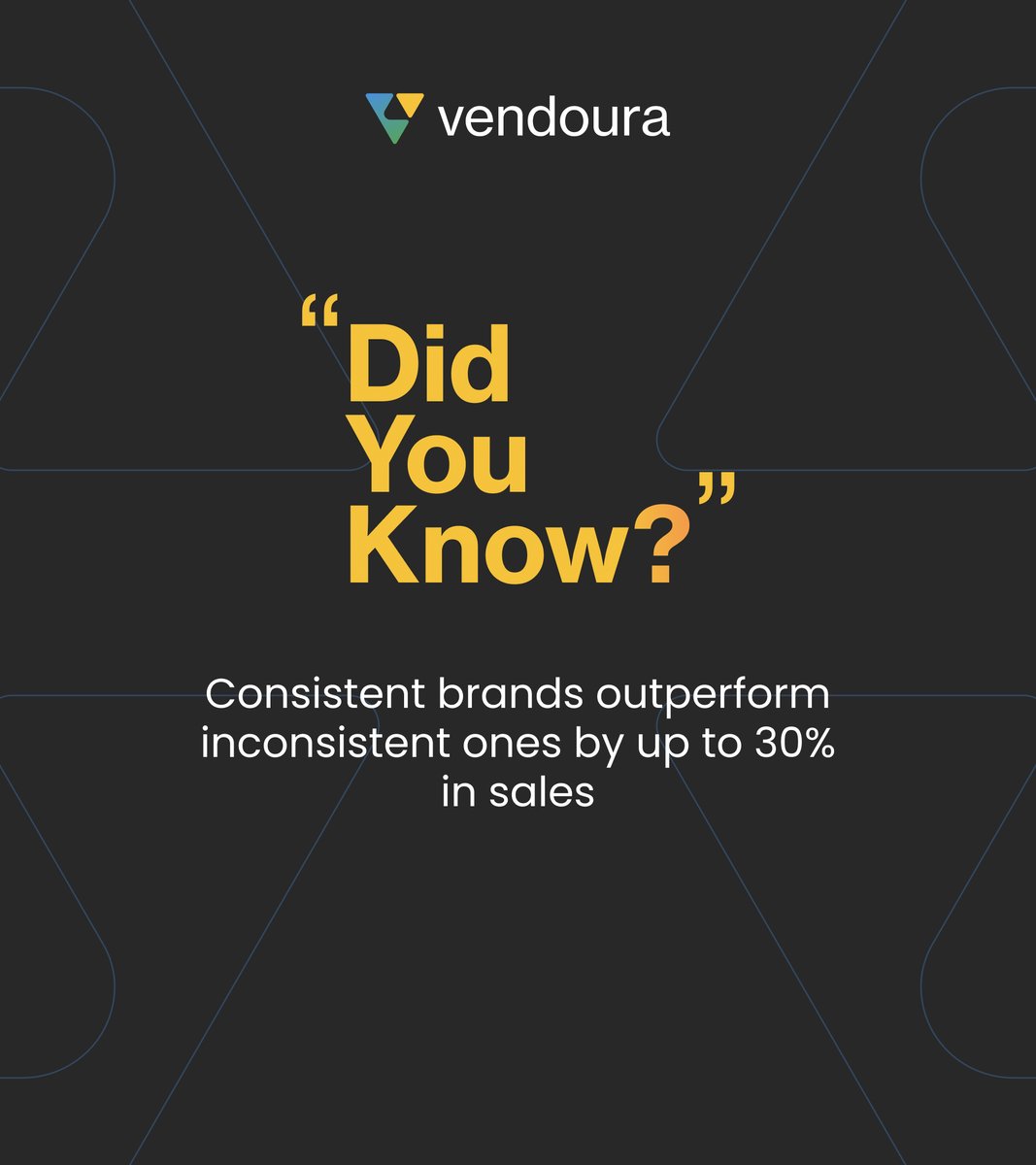 VendouraHub's tweet image. Consistent brands make 30% more sales than inconsistent ones.

Because:
✔️ Consistency builds trust.
✔️ Trust drives loyalty.
✔️ Loyalty fuels growth.
Perfection might impress once.
But consistency makes customers stay.
#BusinessGrowth #ConsistencyOverPerfection #BrandingTips…