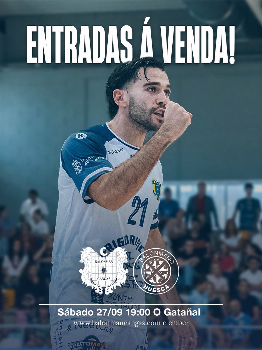 𝘌𝘕𝘛𝘙𝘈𝘋𝘈𝘚 𝘈́ 𝘝𝘌𝘕𝘋𝘈

🏡 Esta semana visita o Gatañal o <a href="/BmHuesca/">Bada Huesca</a> e queremos reventar o pavillón: previa, amigos e balonmán!

ℹ️ Xa poder mercar as entradas a través da nosa web, en <a href="/Cluber_App/">Cluber | La plataforma de gestión para clubes</a> ou nesta ligazón

🎟️app.cluber.es/clubes/29d6da0…

#UnhaNovaEra
