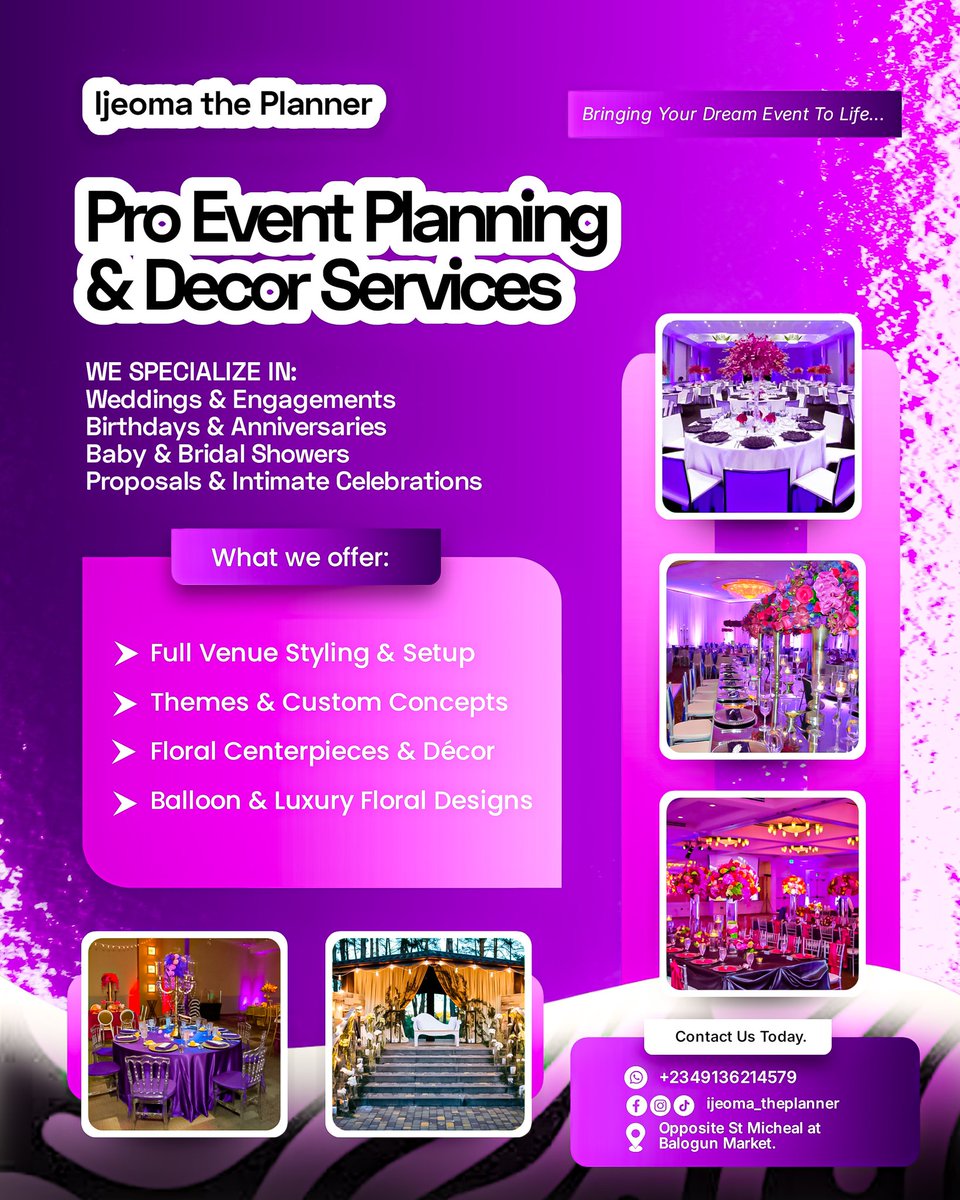 BoscoGraphix's tweet image. Looking for a graphic designer? My DM is available for you!!Every design should speak before you read a word. This flyer design for Ijeoma the Planner captures the richness, beauty, and professionalism of the brand. #Graphicsdesign #Everyone