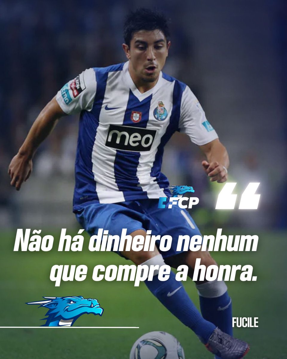 Fucile: "Não há dinheiro nenhum que compre a honra. A nossa honra é eterna assim como o FC Porto é eterno. Por isso amo-te e sempre te amarei meu Porto. Para sempre.”

Um de nós 💙