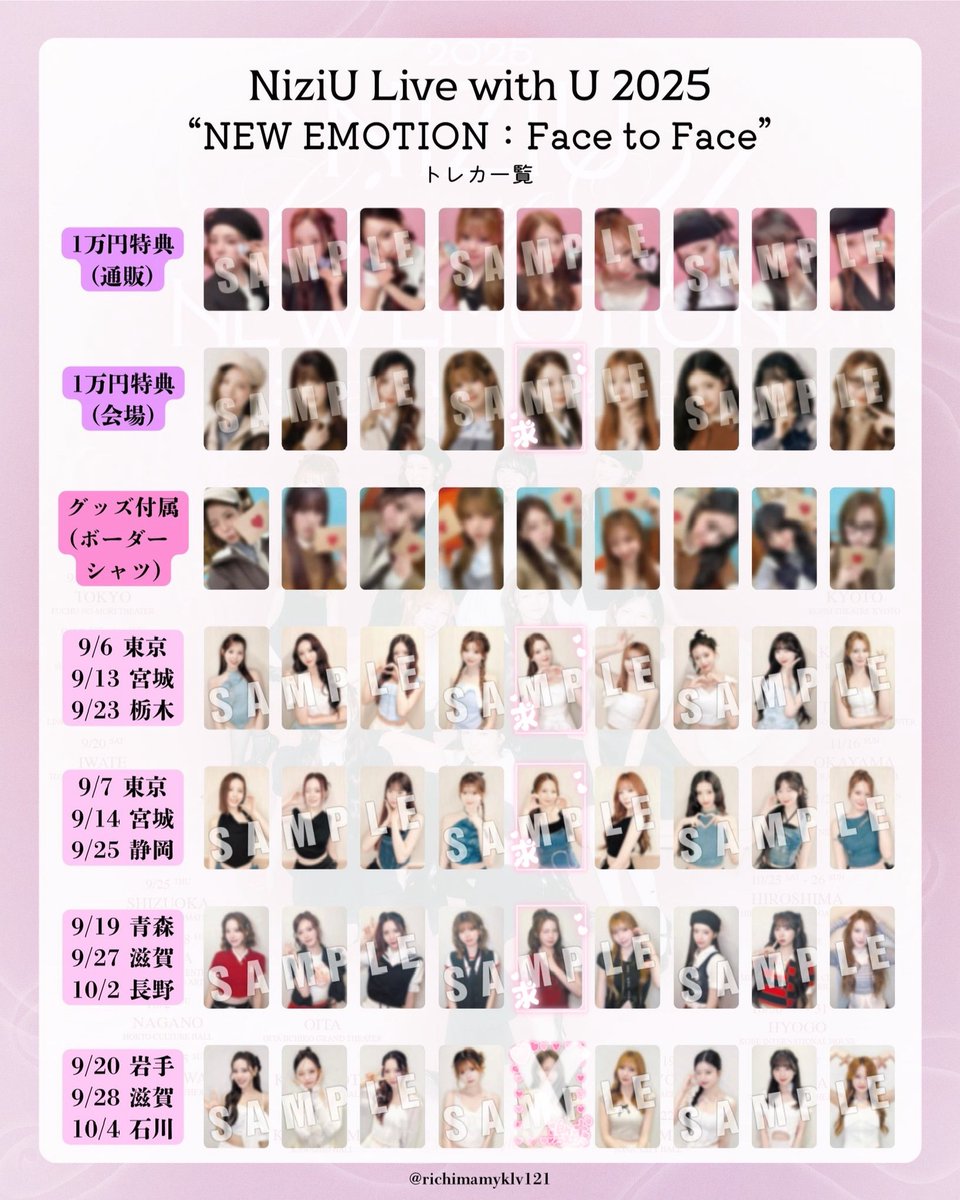 譲 New emotion WithU盤 新品未開封
リオ マヤ リク アヤカ マユカ リマ  (アヤカのみ複数枚ございます。)
求 画像のホルツ 会場限定トレカor 買取
郵送での交換のみ
#NiziU交換 #NiziU_交換 #NiziU買取 #NiziU_買取