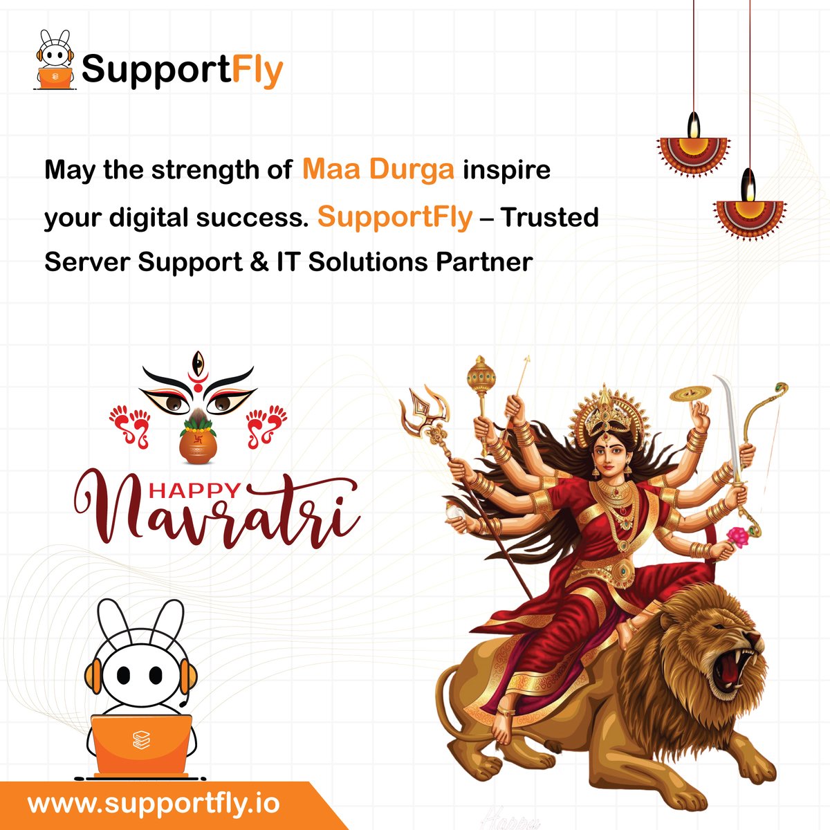 SupportflyIT's tweet image. 🌸This Navratri, let’s celebrate the triumph of good over evil, strength over weakness, and success over challenges.
At SupportFly, we empower businesses with reliable server management & development services - so you can focus on growth while we handle the tech.
#HappyNavratri