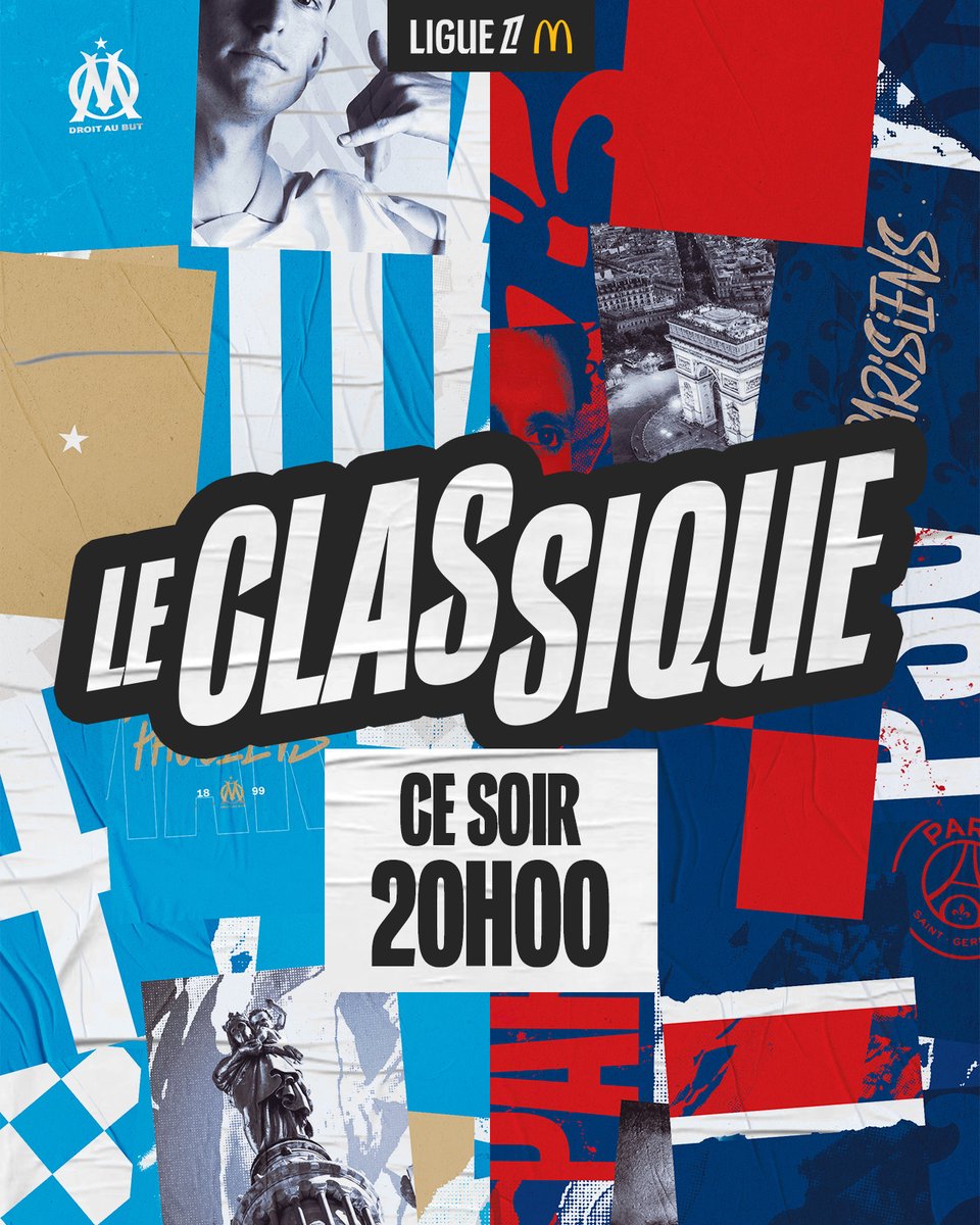 D̵i̵m̵a̵n̵c̵h̵e̵ ̵2̵0̵h̵4̵5̵ ❌
Lundi 20h ✅ 

🔥 Prêts pour ce soir ?! 

#OMPSG