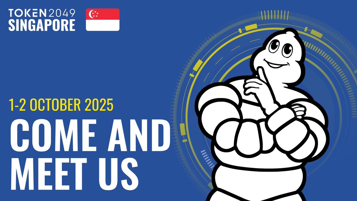 Something's rolling into Singapore... 🇸🇬

It's fast. It's iconic. It's Michelin 🤠

See you at #TOKEN2049