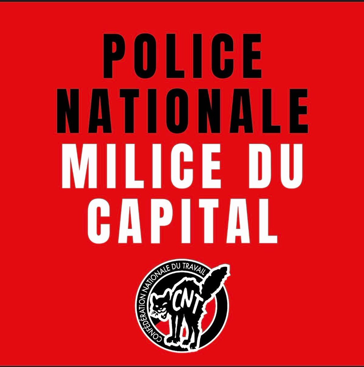#BloquonsTout Police nationale, milice du capital 😘🐈‍⬛🏴✊
#IndignonsNous #10septembre #CNT