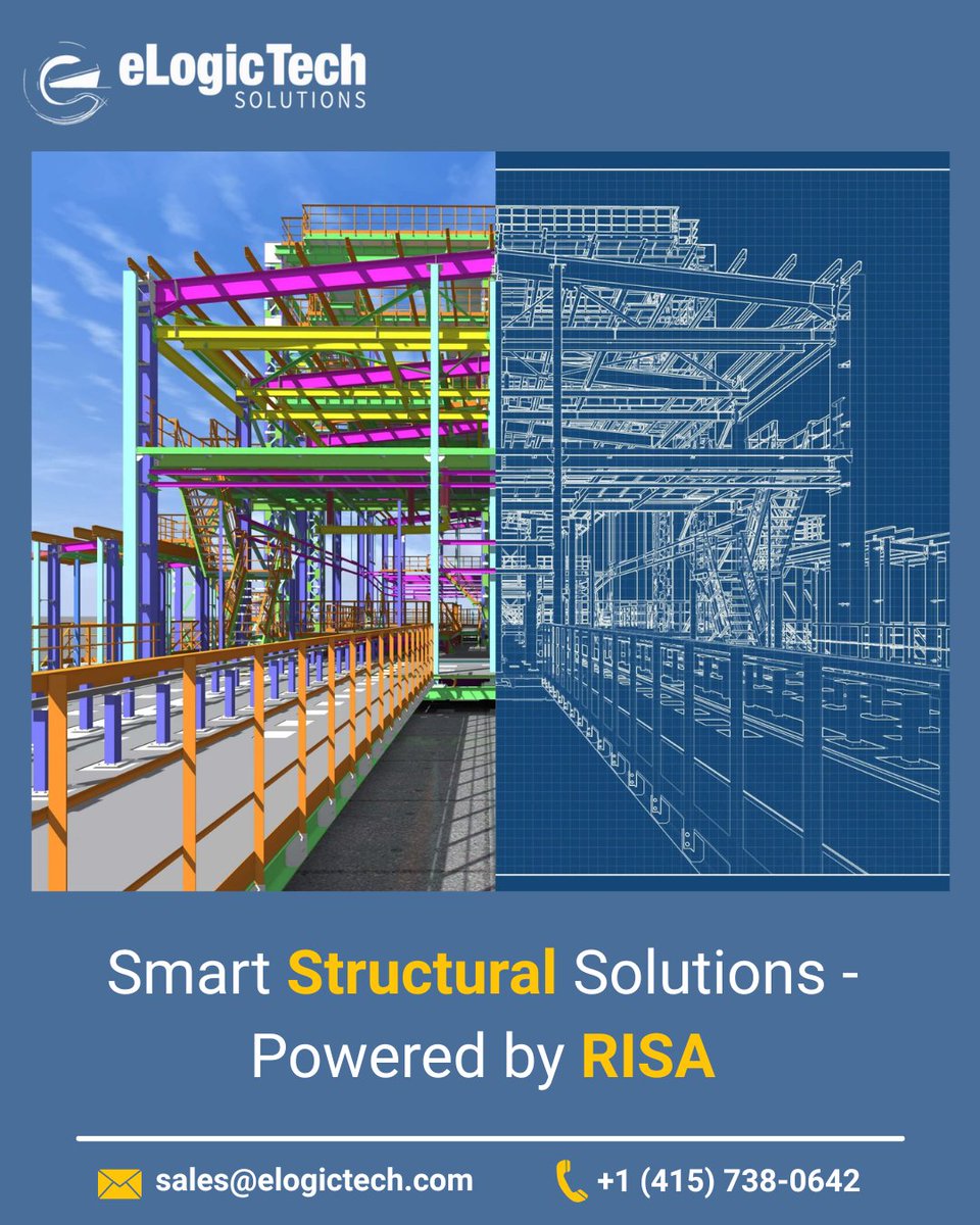 eLogicTechCAD's tweet image. 🚀 Stronger designs. Smarter outcomes.
With RISA + ElogicTech, your structures move from vision → precision → reality.
👉 Let’s build smarter, together.
🔗 Explore Our Structural Services
#SmartStructures #RISA #EngineeringInnovation #ElogicTech