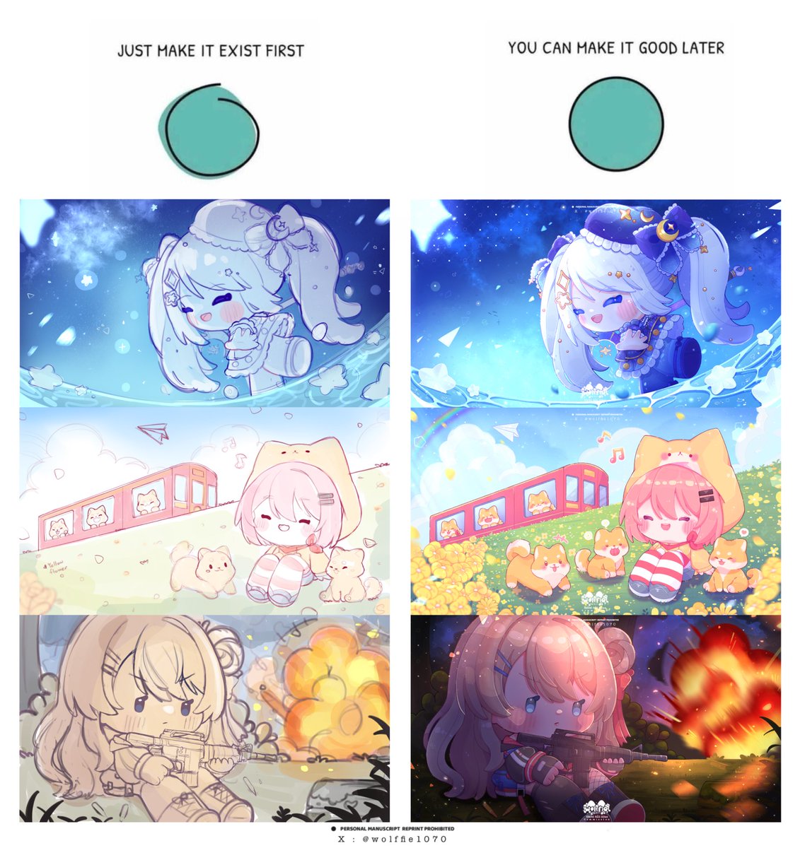 Just make it exist first, you can make it good later 🍀