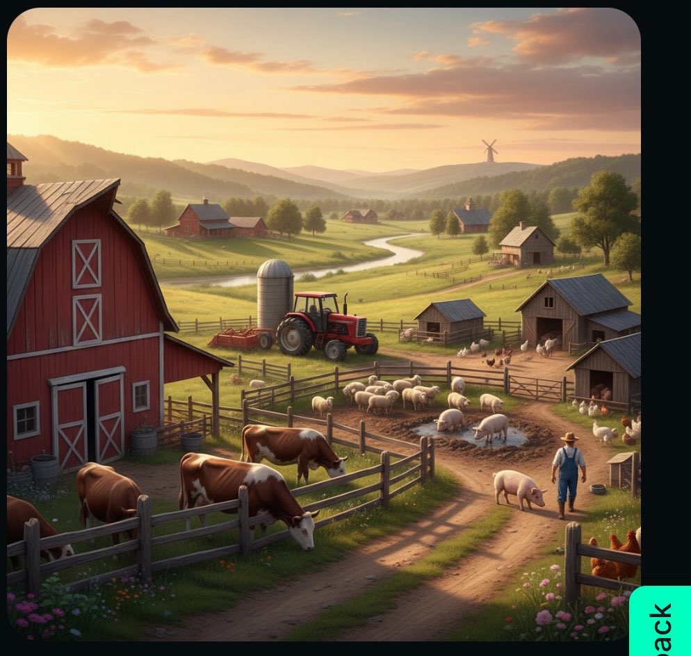 I brought my future farm to life with <a href="/askjuneai/">June</a>  the image is totally how I envision it, super dreamy! 🌾
