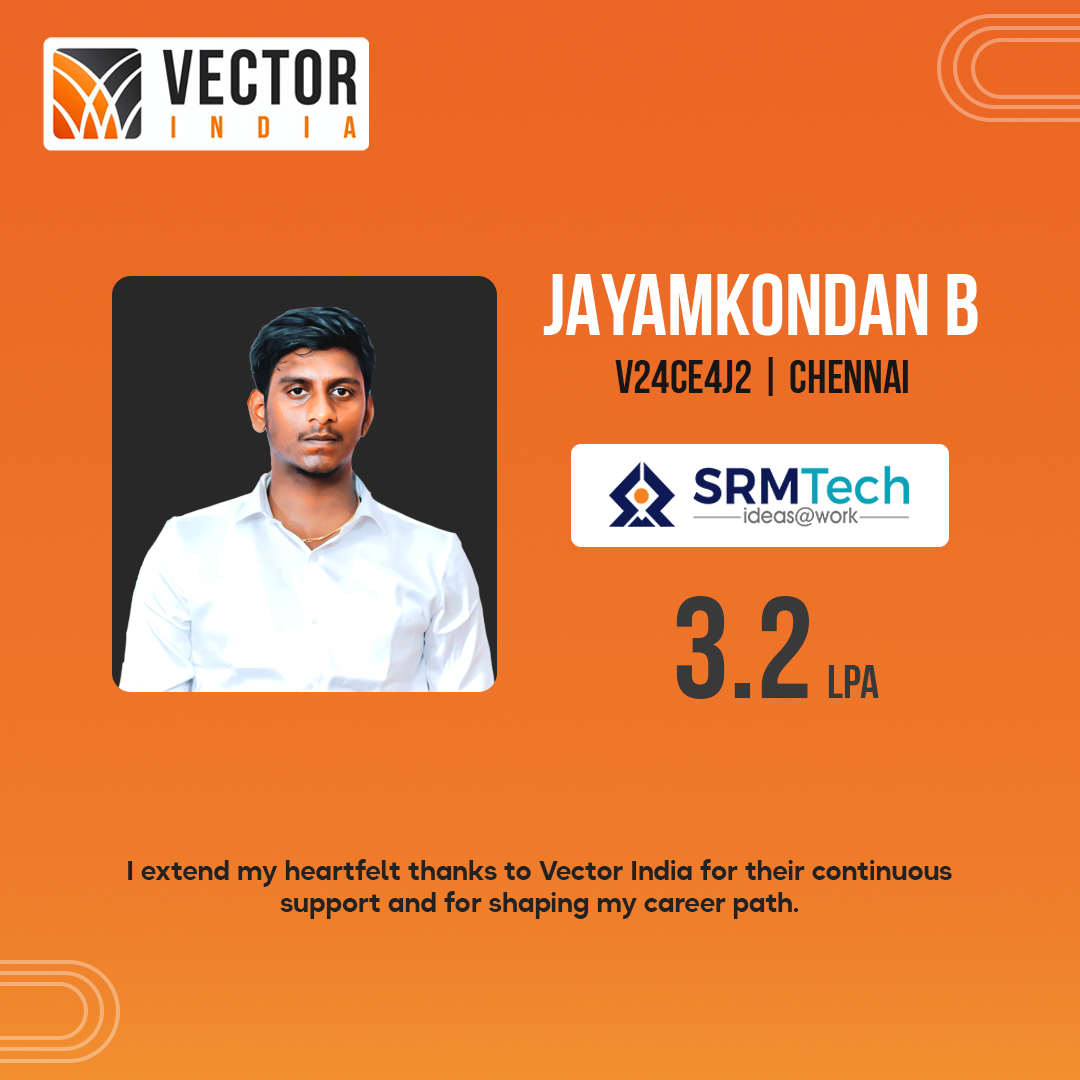 Vector_India's tweet image. Thrilled to share that Jayamkondan B has landed a role as an Embedded Developer at SRM Tech, Chennai, with a 3.2 LPA package! Huge thanks to Vector India for the continuous support and training that shaped this journey. Onwards and upwards!
#Engineering #EmbeddedDeveloper