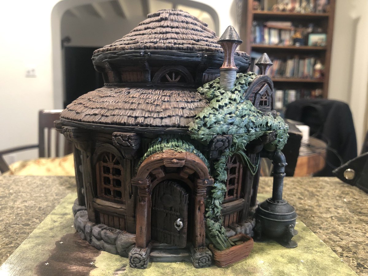 DDandDogs1's tweet photo. The hag from @helloMCDM’s “Shtriga Nonna’s Hut” in Where Evil Lives resides here. Doing some @mattcolville posting as I run some of the company’s content for my group. #DnD https://t.co/9Nwjb03W9s