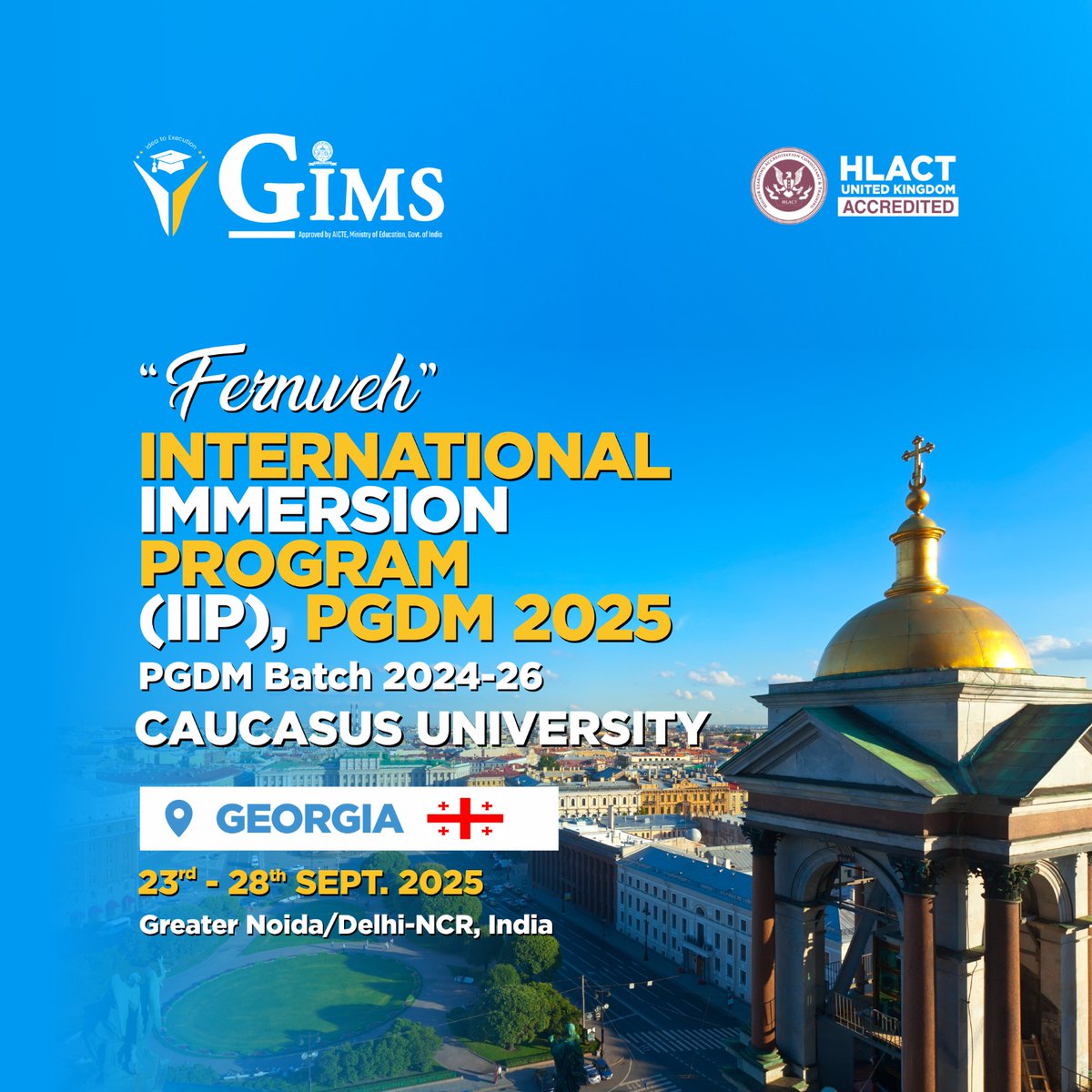 GNIOTCollege's tweet image. &quot;GIMS launches the final chapter of FERNWEH: IIP 2024–26 in Georgia 🇬🇪 with Caucasus University 🌏. Students explore global trade, leadership &amp;amp; culture in this culminating international immersion.
 #GIMS #FERNWEH #IIP2025 #Georgia #GlobalLeadership