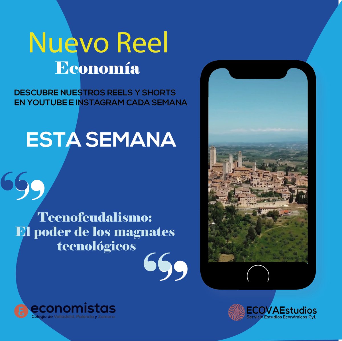 NUEVO REEL de ECOVAEstudios

Esta semana descubre 👉Tecnofeudalismo: El poder de los magnates tecnológicos

Disponible en YouTube 👉youtube.com/shorts/kZ_1HQQ…

Disponible en Instagram 👉                 instagram.com/reel/DO5fEcdjX…

Disponible en la web 👉ecovaestudios.es/tecnofeudalism…