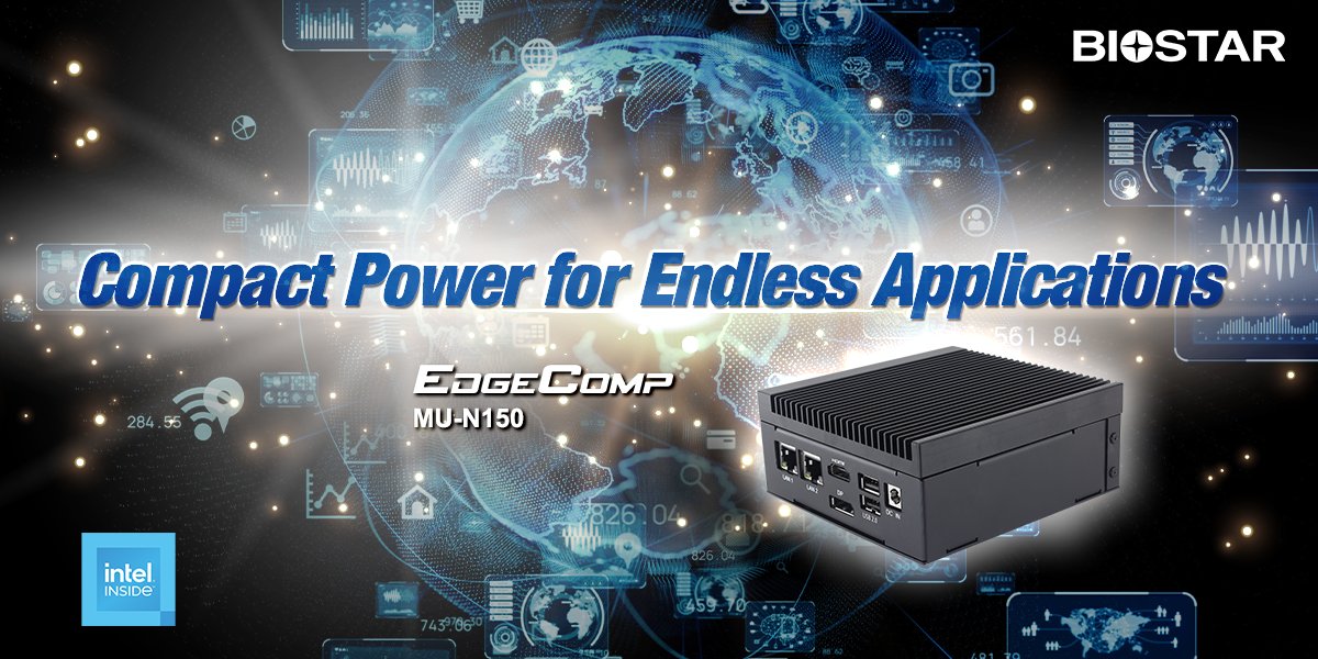 BIOSTAR_Global's tweet image. The EdgeComp MU-N150 brings energy-efficient performance, rich connectivity, and multi-display support to your industrial applications.😎

Know more:
biostar.com.tw/app/en/news/ne…

#BIOSTAR #intel #EdgeComputing #industrial #solutions