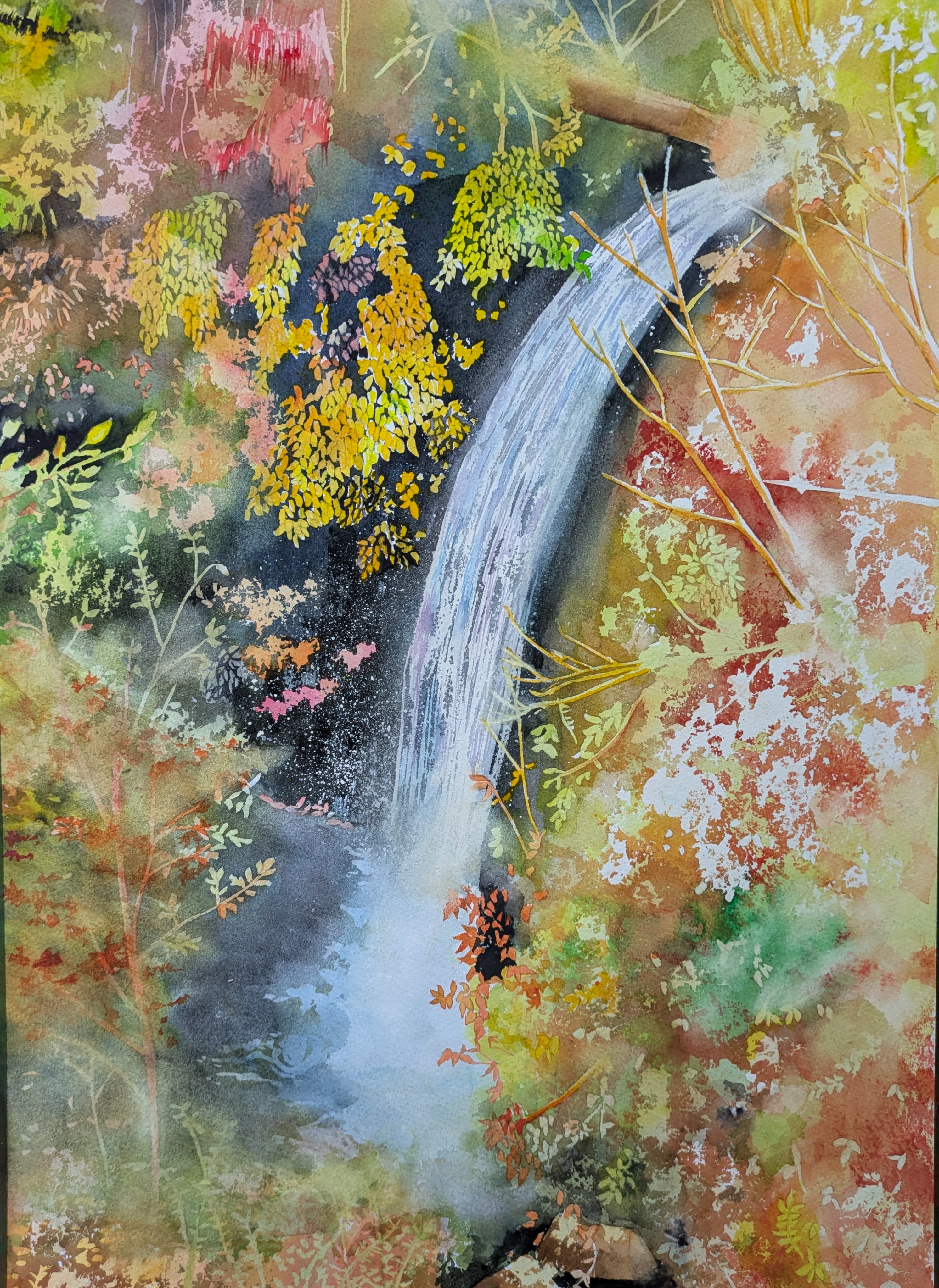 水彩画(虹ます)№135 水彩原画】虹の中のシャチ 158×227mm（025） - mf-artworks - BOOTH
