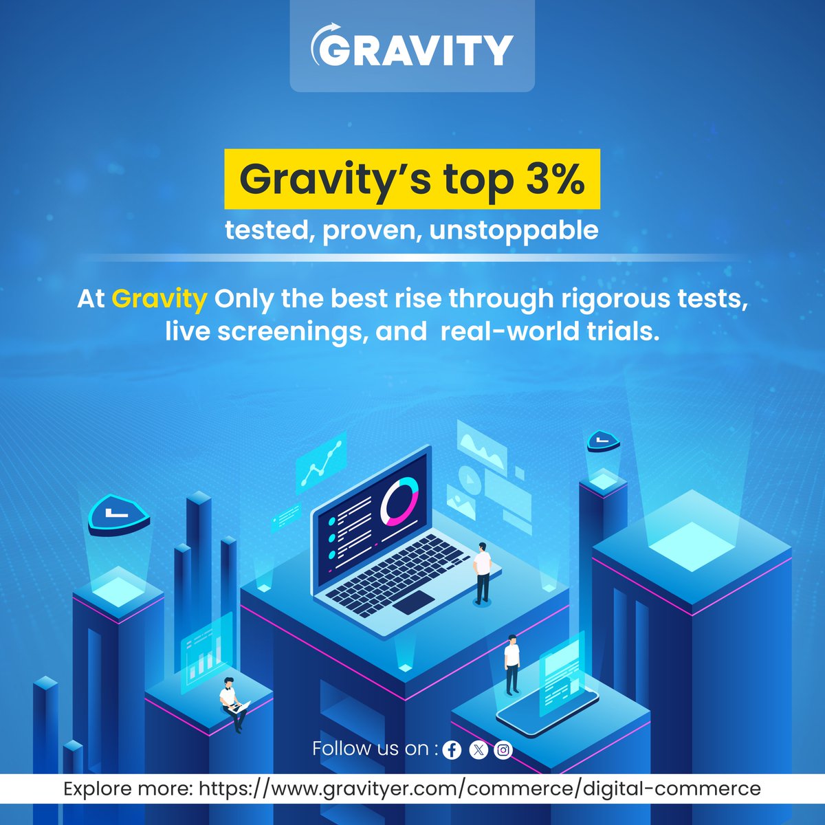 Techgravityer's tweet image. Top 3% at Gravity Engineering Services isn’t just a title - it’s earned.
Through tough tests, live screenings, and real project trials, only the best make it.
Think you’ve got what it takes? Apply today!
#teamgravity