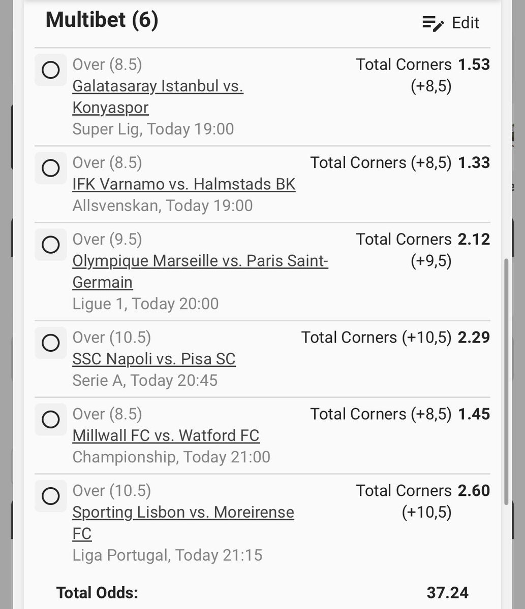 Come BOOM with Sigidi 😮‍💨🔥
Corner market for the W ⚽️

Kick off: 19:00 ⏰
Code: BW13492A20 💣
Odds: 37.24 🎯