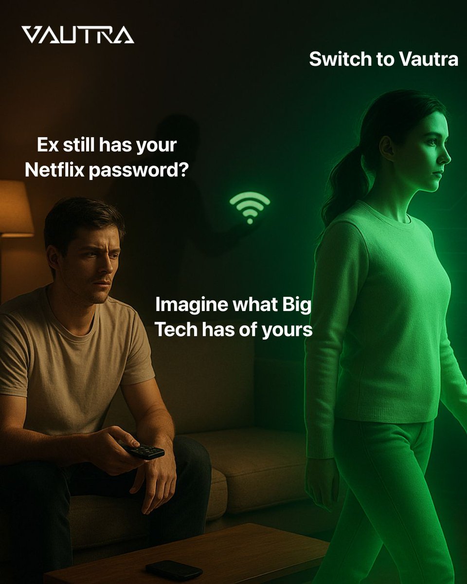 If your ex has your password, imagine what Big Tech has of yours 

Switch to Vautra.
#PrivacyMatters