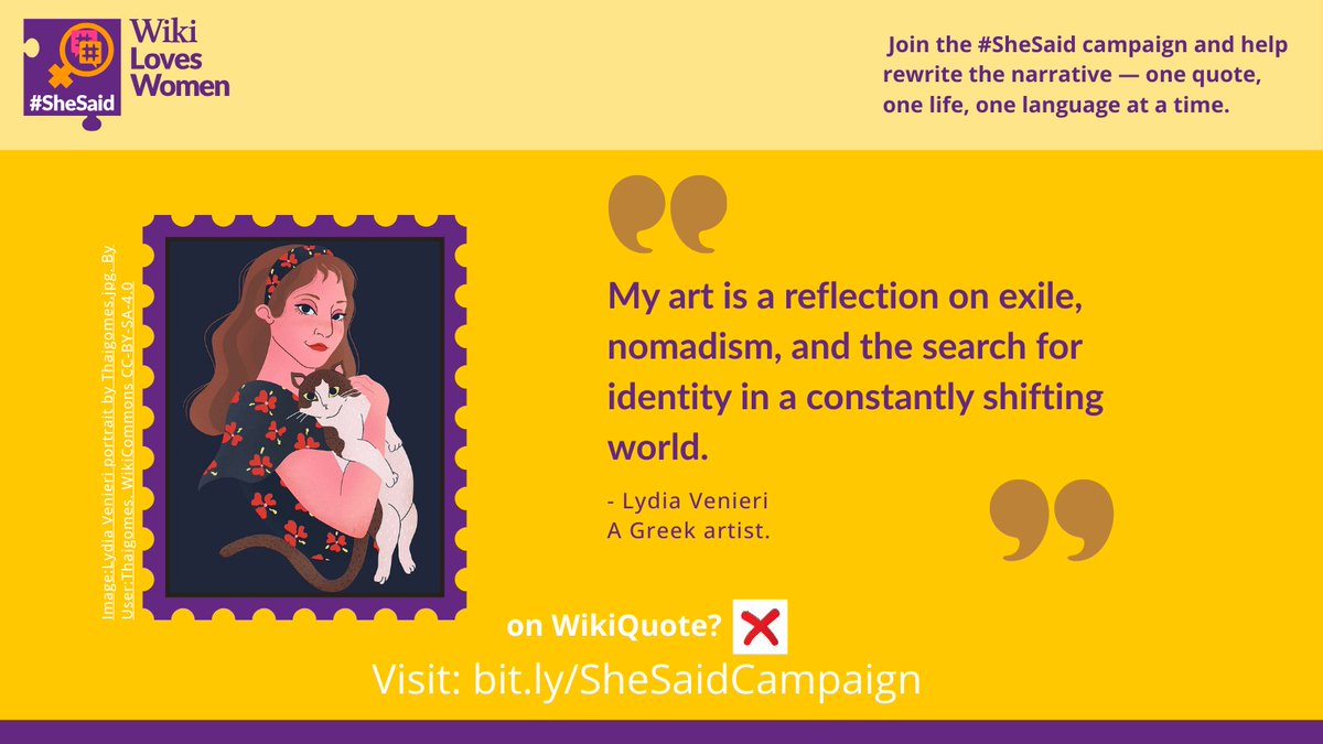 WikiLovesWomen's tweet image. 🗣️Words shape identity, history, and knowledge.
Whose quotes are you adding this year to Wikiquote and open knowledge?

🖋️ Let’s grow women’s voices together: bit.ly/SheSaid25

#SheSaid2025 #WikiLovesWomen #OpenKnowledge #HerStoryMatters
