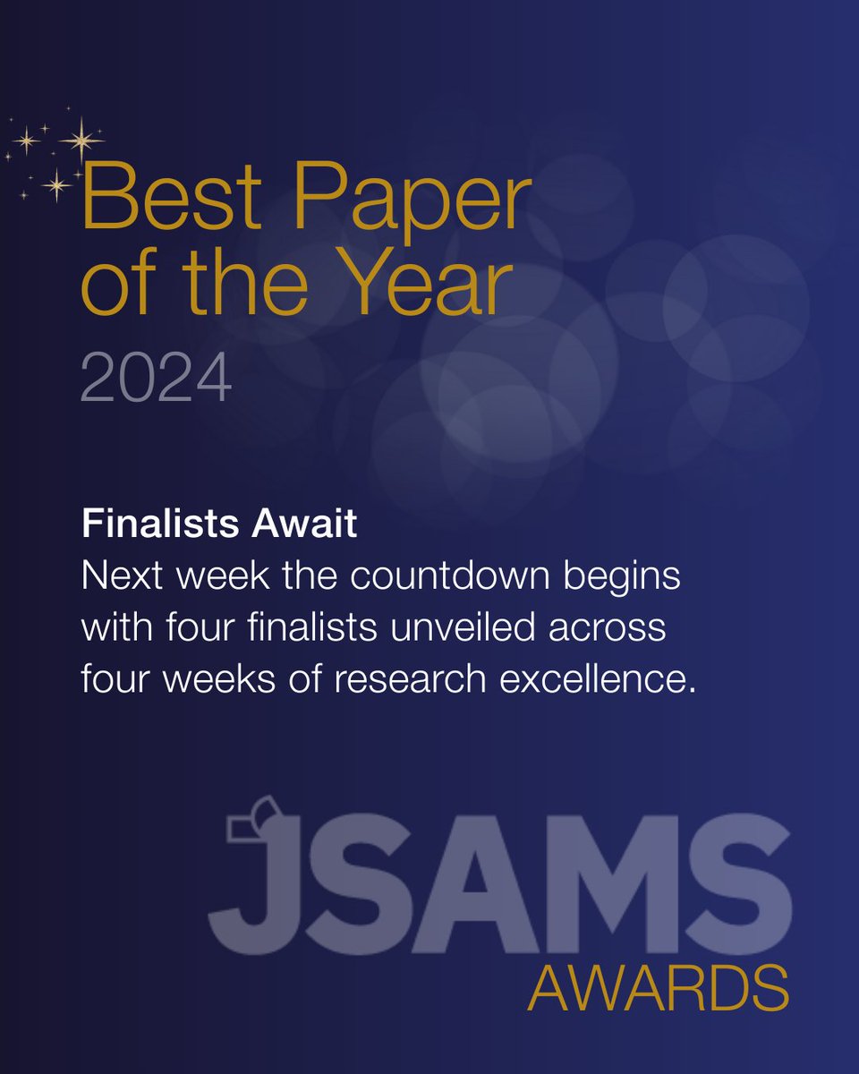 _JSAMS's tweet image. ✨ Celebrating the best of 2024 JSAMS research

Stage Three: Finalists Await
Starting next week we reveal four #jsams Best Paper Award nominees across four weeks - research recognised for originality, impact and integrity, shaping the future of #sportsmedicine and #sportscience.