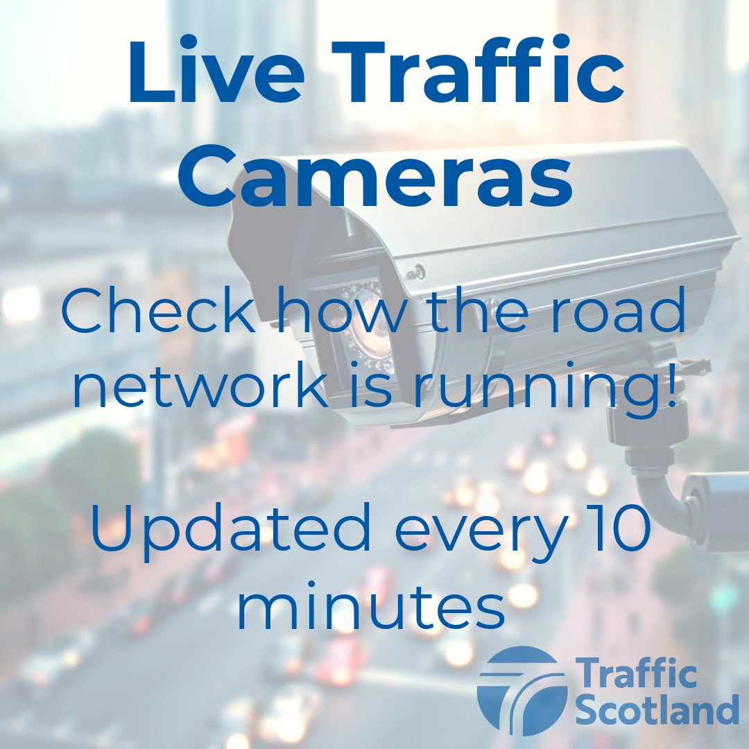 trafficscotland's tweet image. Facing delays on your journey today due to roadworks or breakdowns? 

Stay a step ahead with our live traffic cameras. 

#StayUpdated 📷👷🚙  bit.ly/3bRRFxz