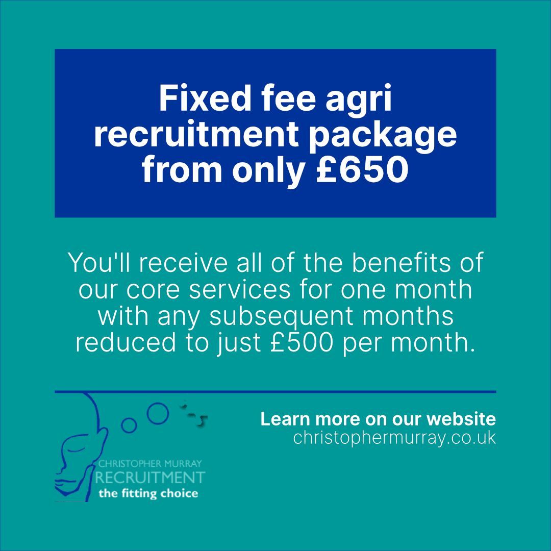RecruitCM's tweet photo. Get all of our core services and benefits for only £650 plus VAT for one month with a reduction for any further months with our Fixed Fee agri recruitment package. Find out more here 👇
https://t.co/I3D66y2jZJ 

#agrijobs #farmingjobs #recruitment https://t.co/huQCsyM0qr