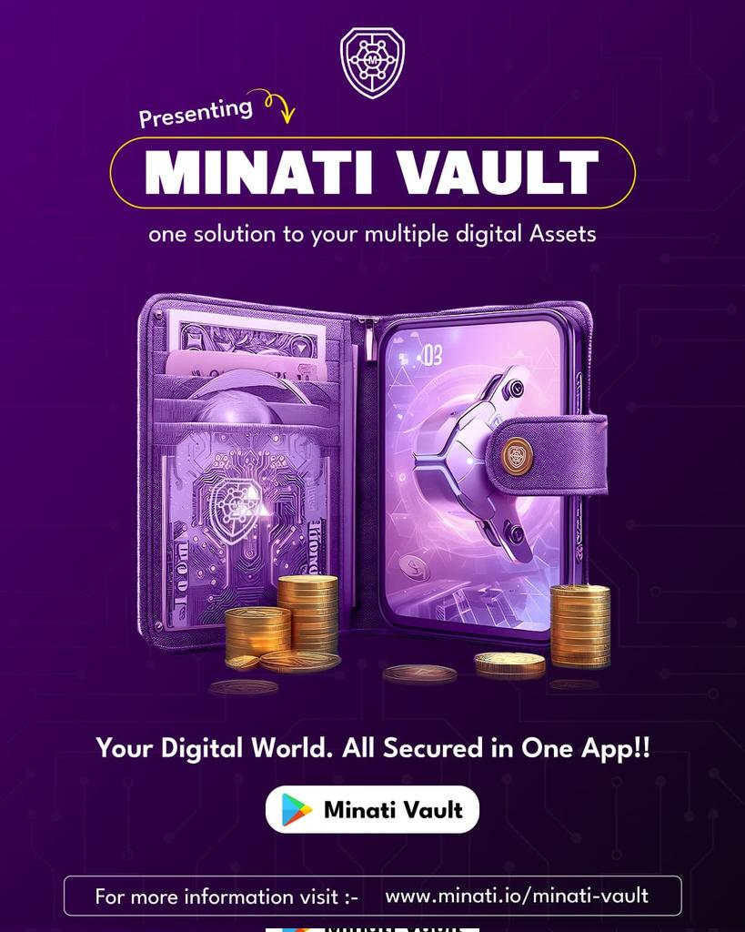 CryptoRitz's tweet image. #Minati #MNTC @minatifi 
Minati Vault is the best and most advanced Crypto Wallet in the crypto industry 
Download now.