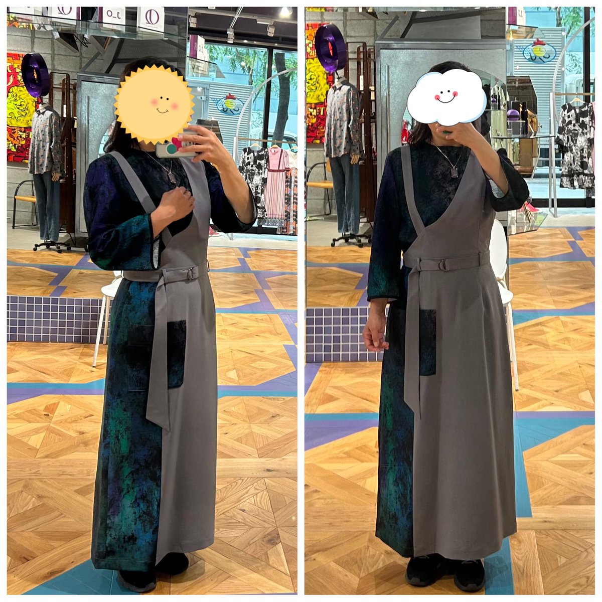 chobimap72's tweet image. お久しぶりのヤンチェ
#handover のレースプルオーバーをたまたま着ていたので、
ジャンパースカートを試着してみたらセットアップみたいに。
購入しましたがこれはアリでしょうかナシでしょうか😅
今から飛行機で帰ります✈️
神戸に着いたら削除するかも💦
#jantje_ontembaar