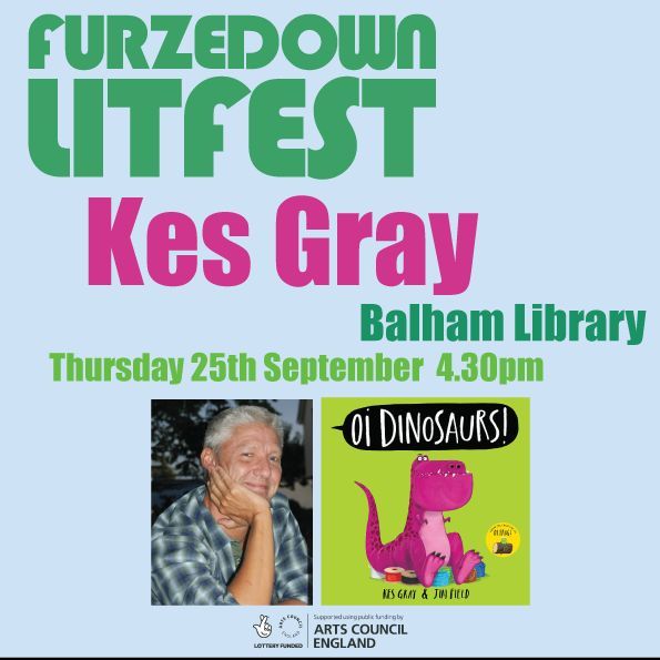 THIS WEEK! Join us on Thursday 25 Sept at 4.30pm to welcome the incredible children's author KES GRAY to Balham Library! a special Furzedown LitFest event! 
For more information contact Balham Library or Furzedown LitFest
@WandsworthLib #FurzedownLitFest #BalhamEvents