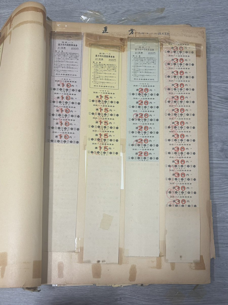 本日は、過去に使用されていた 回数乗車券の見本をご紹介いたします
