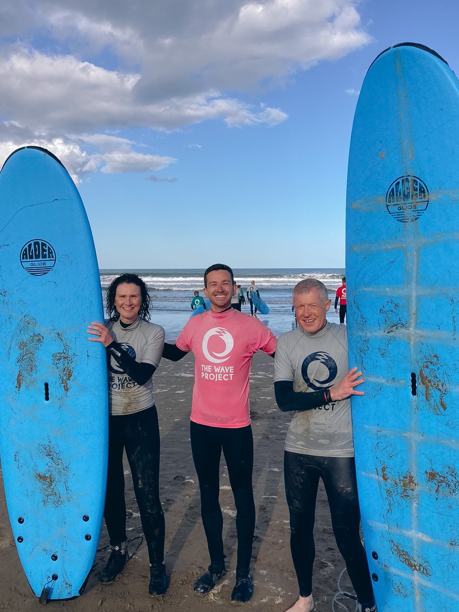WaveProject's tweet photo. 🌊 We had some special guests at our #SurfTherapy session in St Andrews a couple of weeks ago! A huge thank you to Willie Rennie MSP and Wendy Chamberlain MP for joining us! https://t.co/NUdwg7dDA7