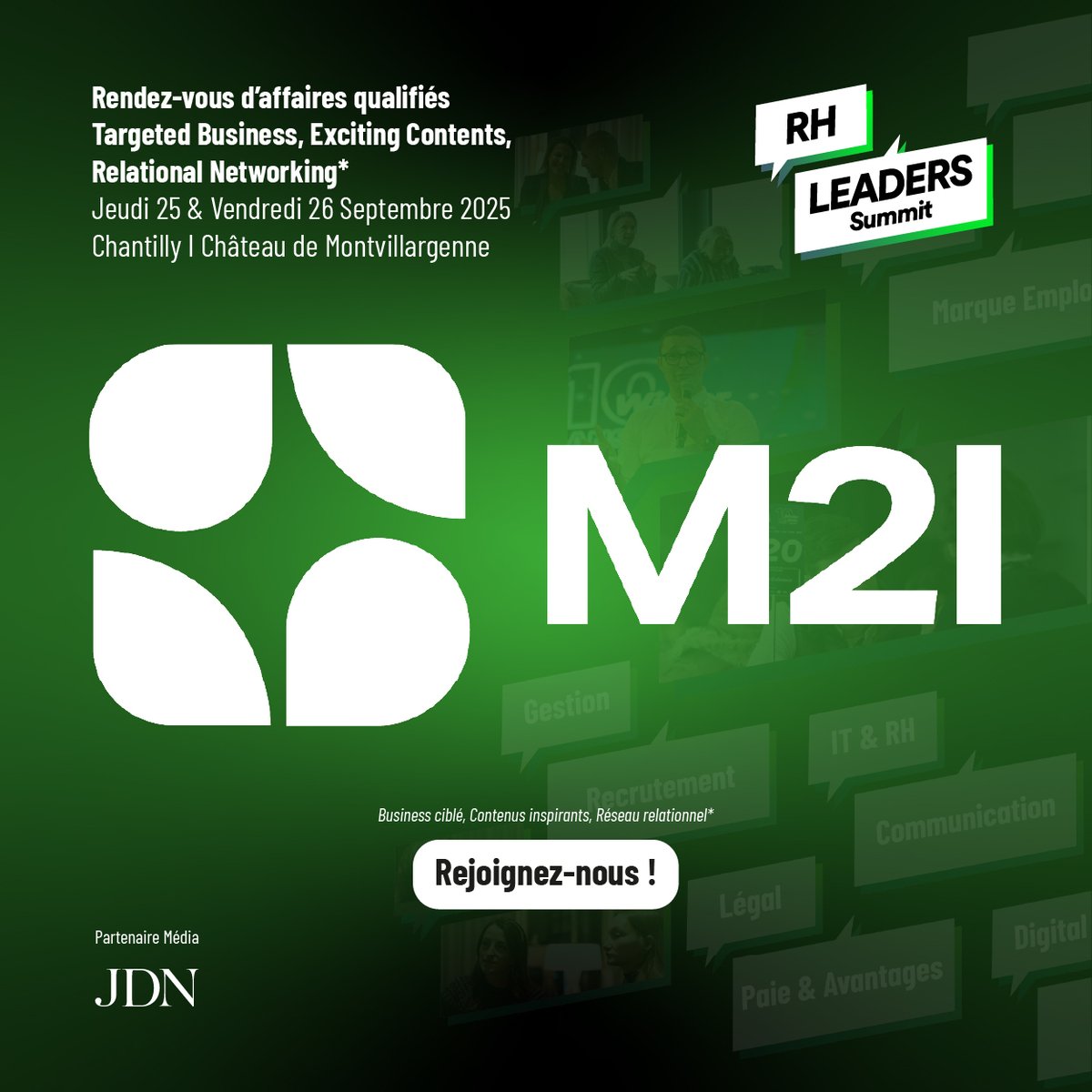 📅 Save the date : 25 &amp; 26 septembre
📍 Chantilly – RH Leaders Summit 2025
<a href="/M2iFormation/">M2I</a> sera sur place pour partager son expertise en #Formation &amp; #RH.
👉 Venez échanger avec nos équipes et découvrir nos solutions innovantes !
#RSE #Innovation #Inclusion #M2I