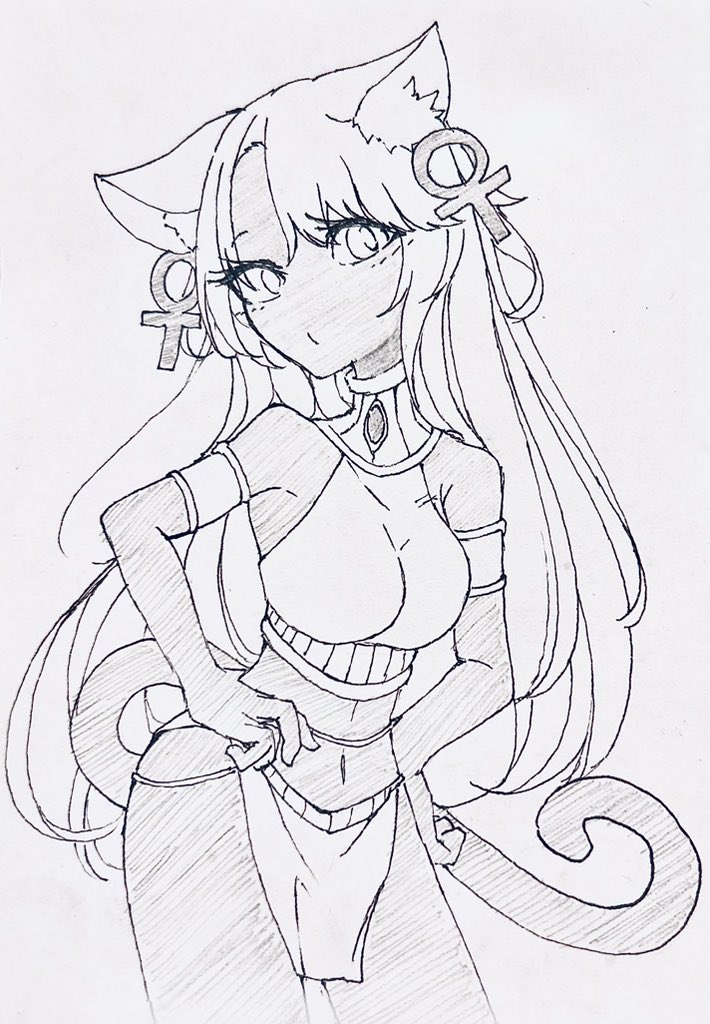 エジプトねこ
#ねこのらくがき 