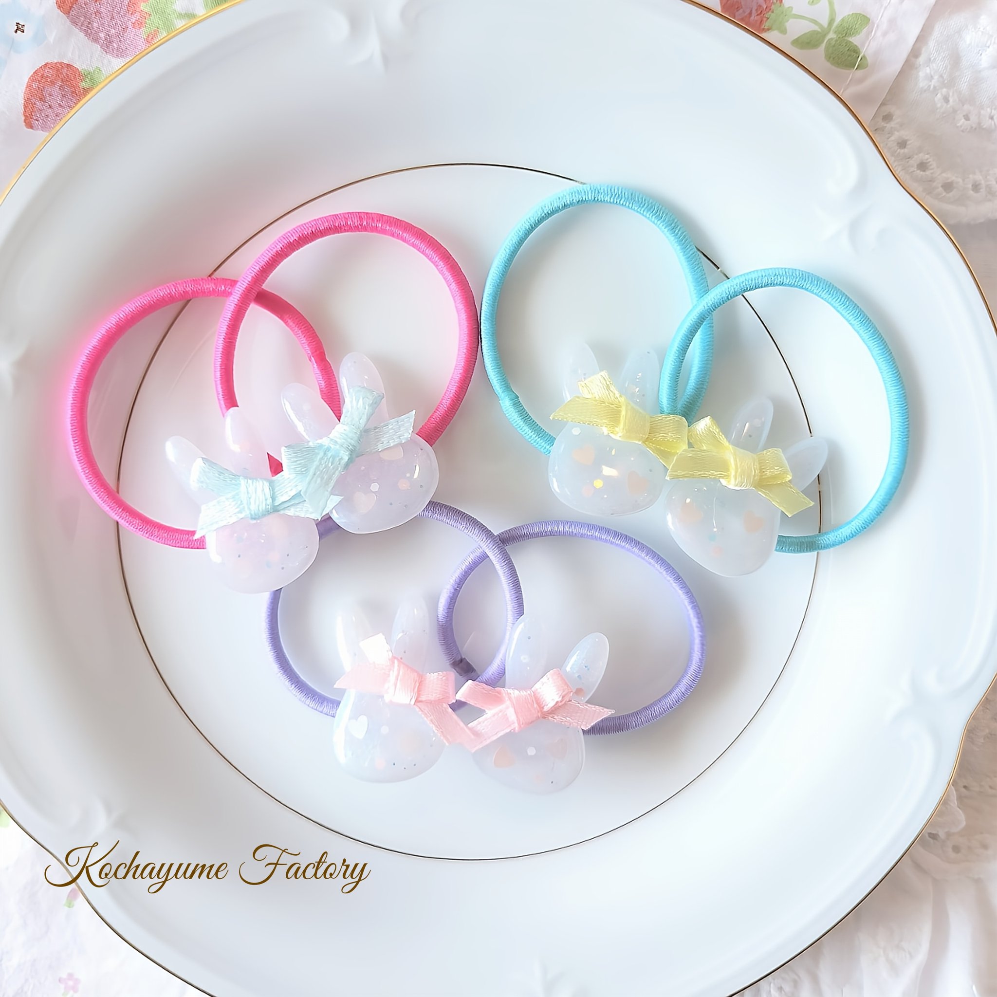 一葉様handmade♡パフュームうさぎ♡ぷっくりツインゴム e5a6b39d4f035827c2eaf5a495cc29