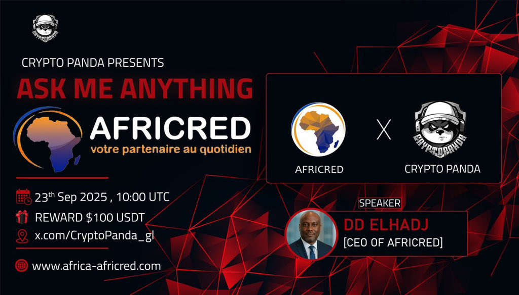 Max__web3's tweet image. 🚀 Exciting news! The #RWA Platform will be live tomorrow 🎉
Don’t miss out on  $IFT- @africredapp 

📢 Join the insightful #AMA with @CryptoPanda_gl  all the details are in the flyer below 👇 

#IFT #Crypto #Tokensale
