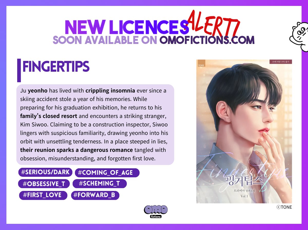 omo_fictions's tweet photo. [MONDAY NEW LICENSE DROP]
1. <Thundercloud Rainstorm> - K-BL MASTERPIECE, soon to be adapted into a drama—
2. <Oh, My Baby> - Bottom suddenly reappears before the chaebol top—bringing along their one-night baby!
3. <Fingertips> - An angst-filled reunion of obsession and first love.