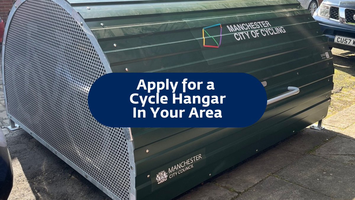 🚲 Cycle hangars in your area 🚲

We’re planning to install more cycle hangars across the city to make cycling easier and safer.

Help us decide where they go by visiting bit.ly/41LDQr4 to make an application.

Let’s make our city more bike-friendly together! 🌱🚴‍♀️